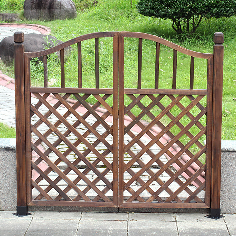 Fence Gate Courtyard Outdoor Simple Garden Entry Anti-Corrosion Wood Fence Gate Vegetable Garden Yard Entrance Pet Fence Gate