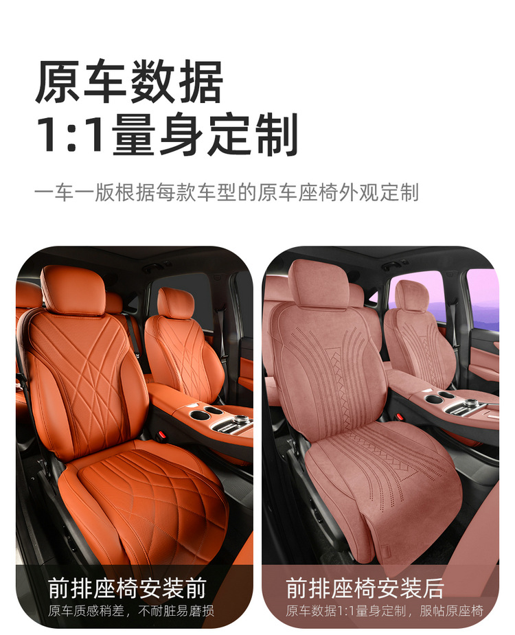 Suitable for Geely Boyue Rev, All-Inclusive Car Seat Covers, Universal for All Seasons, Suede Leather Seat Covers