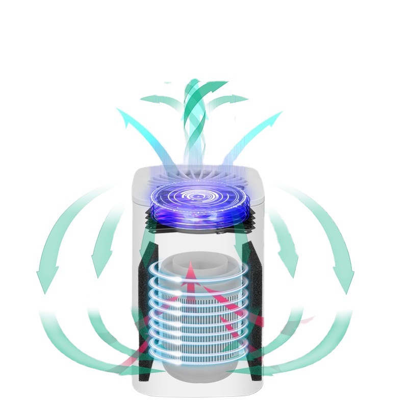 Purificador de aire hogar coche azul luz anión eliminación de polvo segunda mano humo purificador de escritorio al por mayor