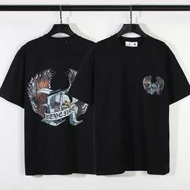 潮牌reveng展翅雄鹰短袖vtg男潮情侣复古高街宽松t恤美式小众夏