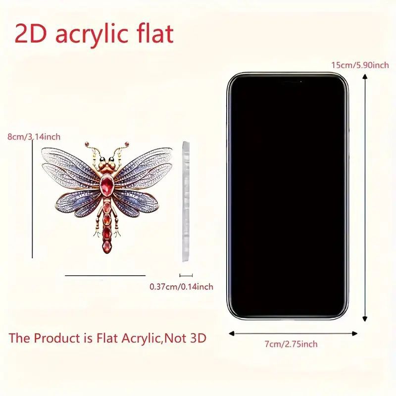 Creativo nuevo exquisito libélula colgante de vacaciones acrílico plano transfronterizo nuevo colgante de mochila colgante