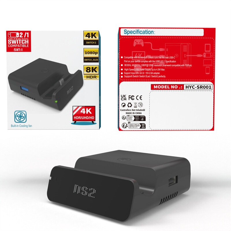 Switch/Oled/Switch 2 Video Converter HDMI to Tv Dock Ns/Ns2 Upgradeable in Stock Switch/Oled/Switch 2 Video Converter HDMI to Tv Dock Ns/Ns2 Upgradeable in Stock