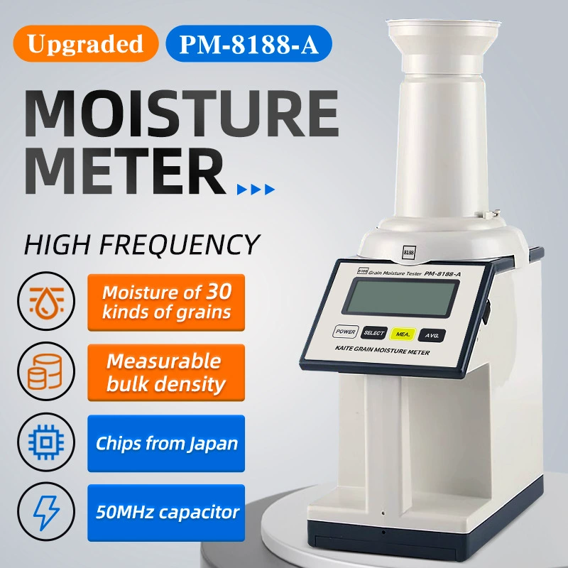 Оригинальный измеритель влажности зерна PM-8188-A, прибор для измерения влажности риса, прибор для тестирования влажности кофейных зерен