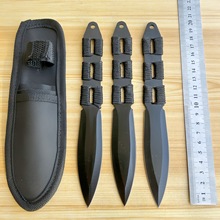 3支装户外高硬度直刀3CR13MOV野外生存战术刀多功能训练刀未开刃