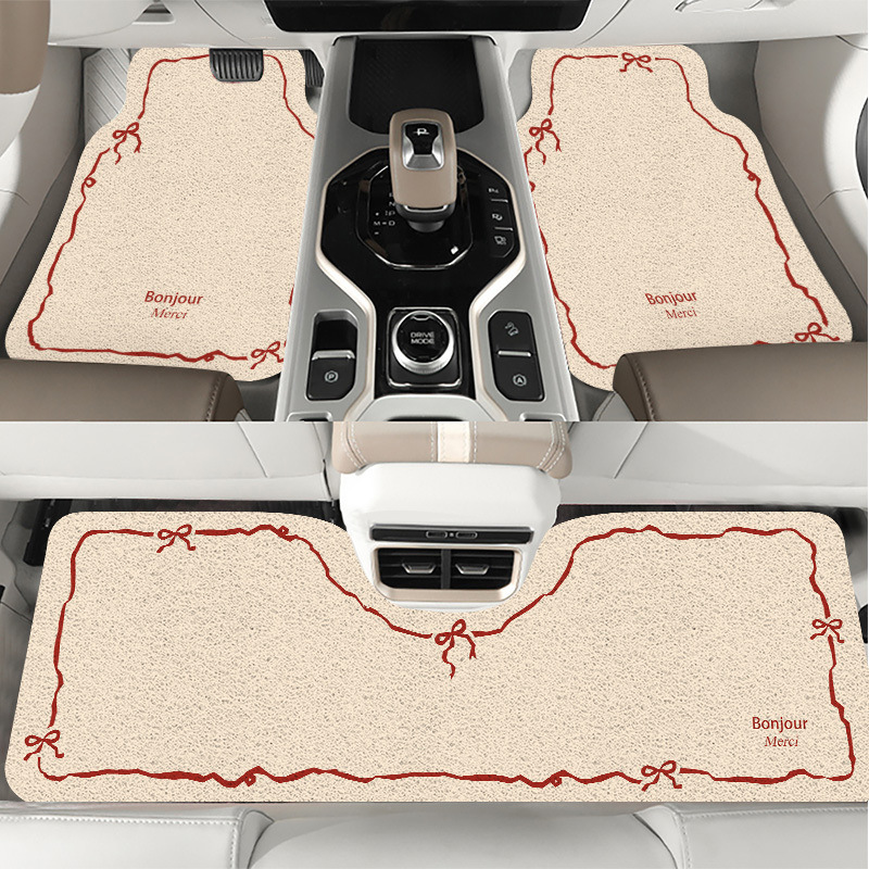 丝圈通用汽车脚垫易防滑通用型后排连体车内防脏汽车脚垫