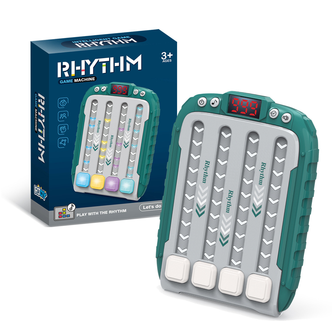 Juegos de mano de ritmo inteligente transfronterizo interactivo padre-hijo para niños descompresión de juguetes de música luminosa fábrica directa