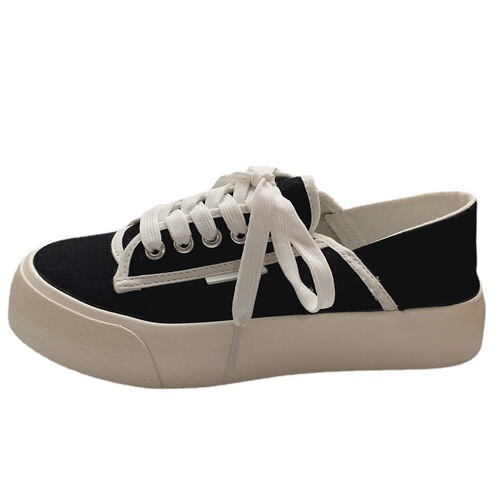 Women's Spring and Summer Low-Top Clog Two-Purpose Canvas Shoes  New Flat Breathable White Shoes Korean Style Casual Women's Shoes