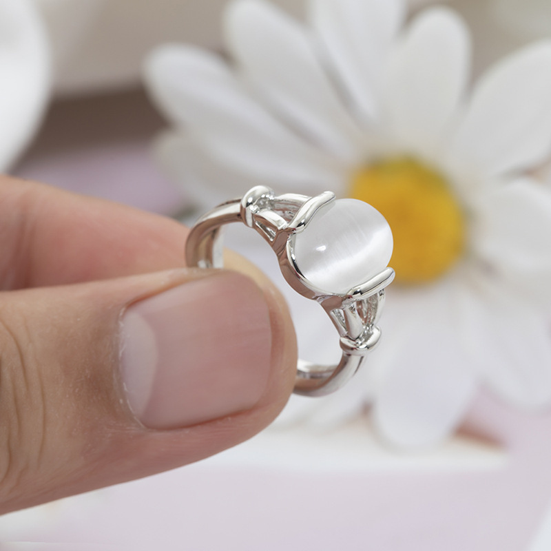 Cross-Border European and American Hot-Selling Wish Hot-Selling European and American Peripherals Bella's Same Opal Silver Ring Accessories Wholesale Cross-Border European and American Hot-Selling Wish Hot-Selling European and American Peripherals Bella's Same Opal Silver Ring Accessories Wholesale