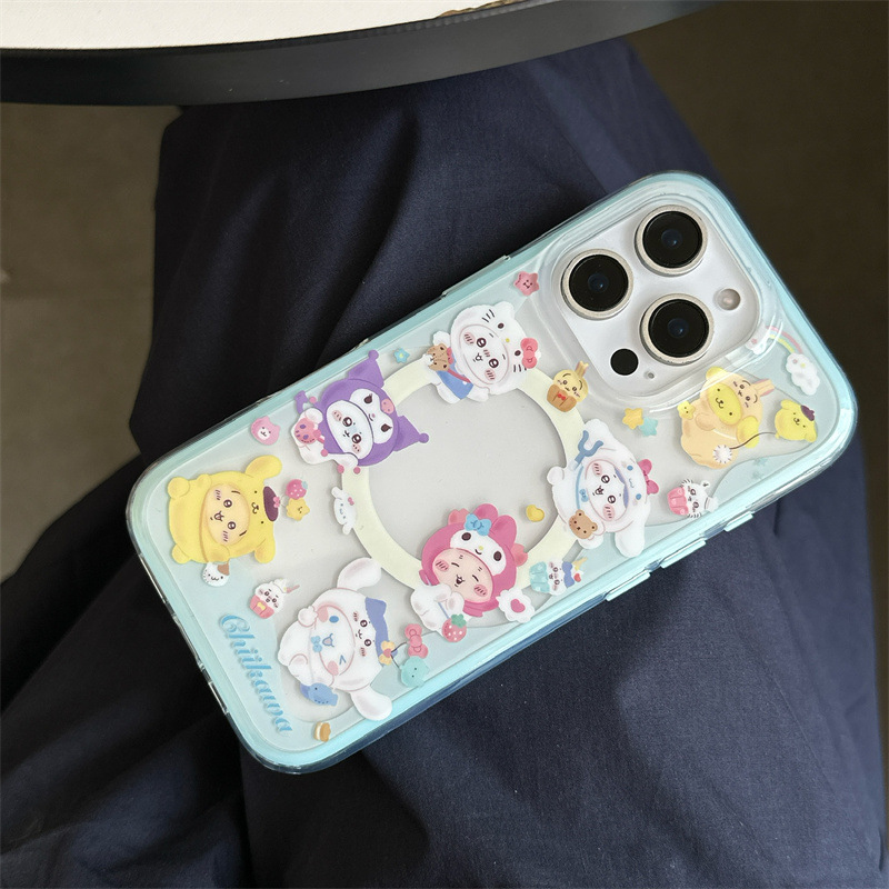 三丽鸥头套吉伊卡哇磁吸适用iPhone16苹果15ProMax/14/13手机壳女|undefined