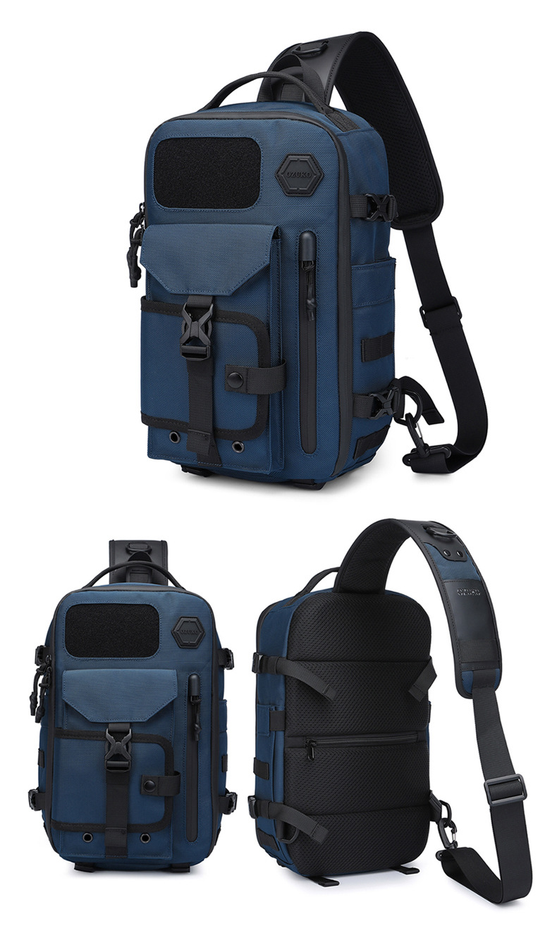 Taktesch Broschtbeutel fir Männer – Waasserdicht Crossbody-Broschtbeutel fir Outdoor-Sling fir Sport, Reesen a Multifunktionsgebrauch_voghion.com