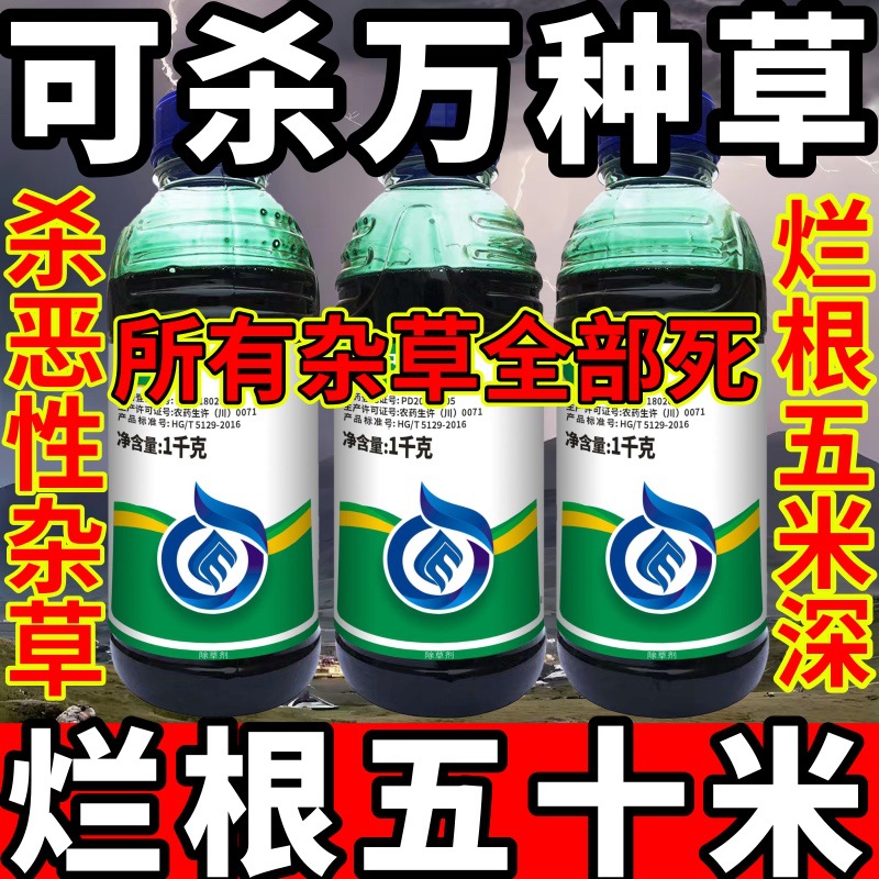 高浓度精草铵膦铵盐除草剂小飞蓬牛筋草斩草除根杂草全可杀万种草