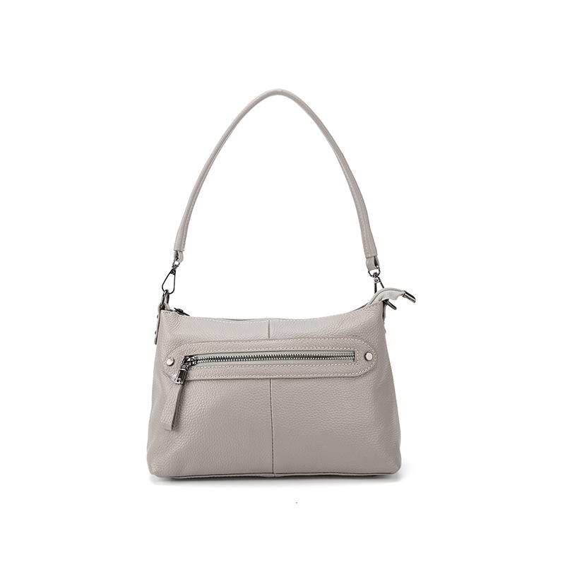 2023 nueva bolsa de mensajero de cuero suave bolsa de cuero genuino de gran capacidad para mujeres de mediana edad bolsa de hombro de la madre bolsa transfronteriza