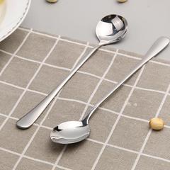 Creative stainless steel spoon coffee stirrer long soup spoon Korean style home dining utensils dessert long handle spoon small soup spoon