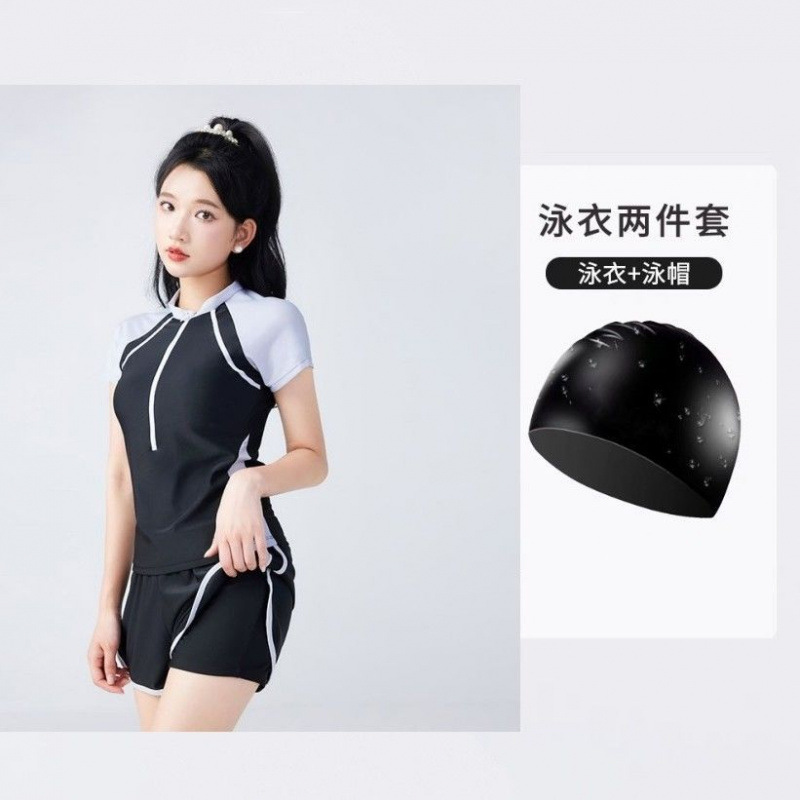 trajes de baño para mujeres divididos 2024 nuevo estereoscópico anti-secado rápido trajes de baño gordo piscina primavera fábrica de comercio de trajes de baño