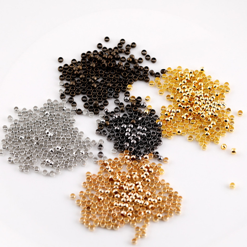 2mm Positioning Beads Bracelet Jewelry Finishing Necklace Accessories Positioning Buckle Partition Beads Tube Position Beads Fixed Beads Beads