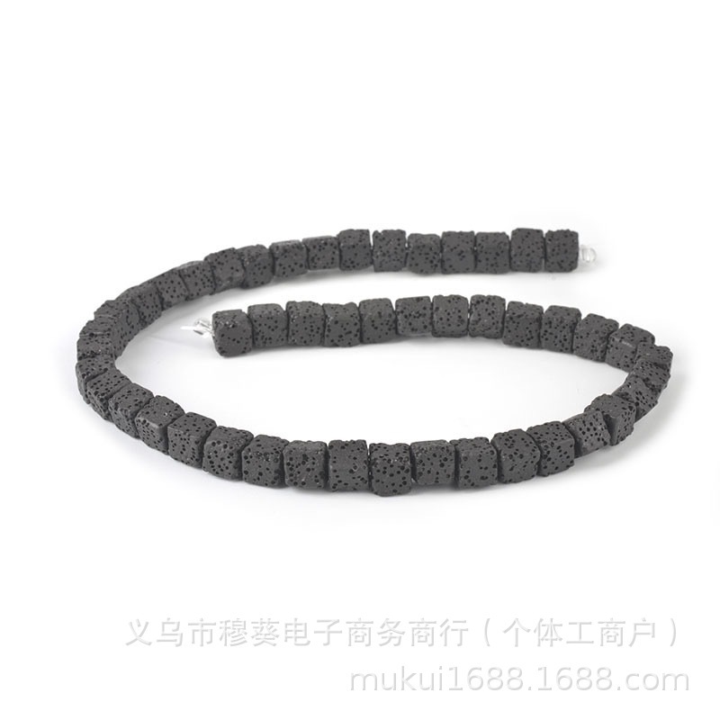 爆款香薰彩色火山石方块散珠DIY项链手链饰品配件半成品串珠批发|undefined