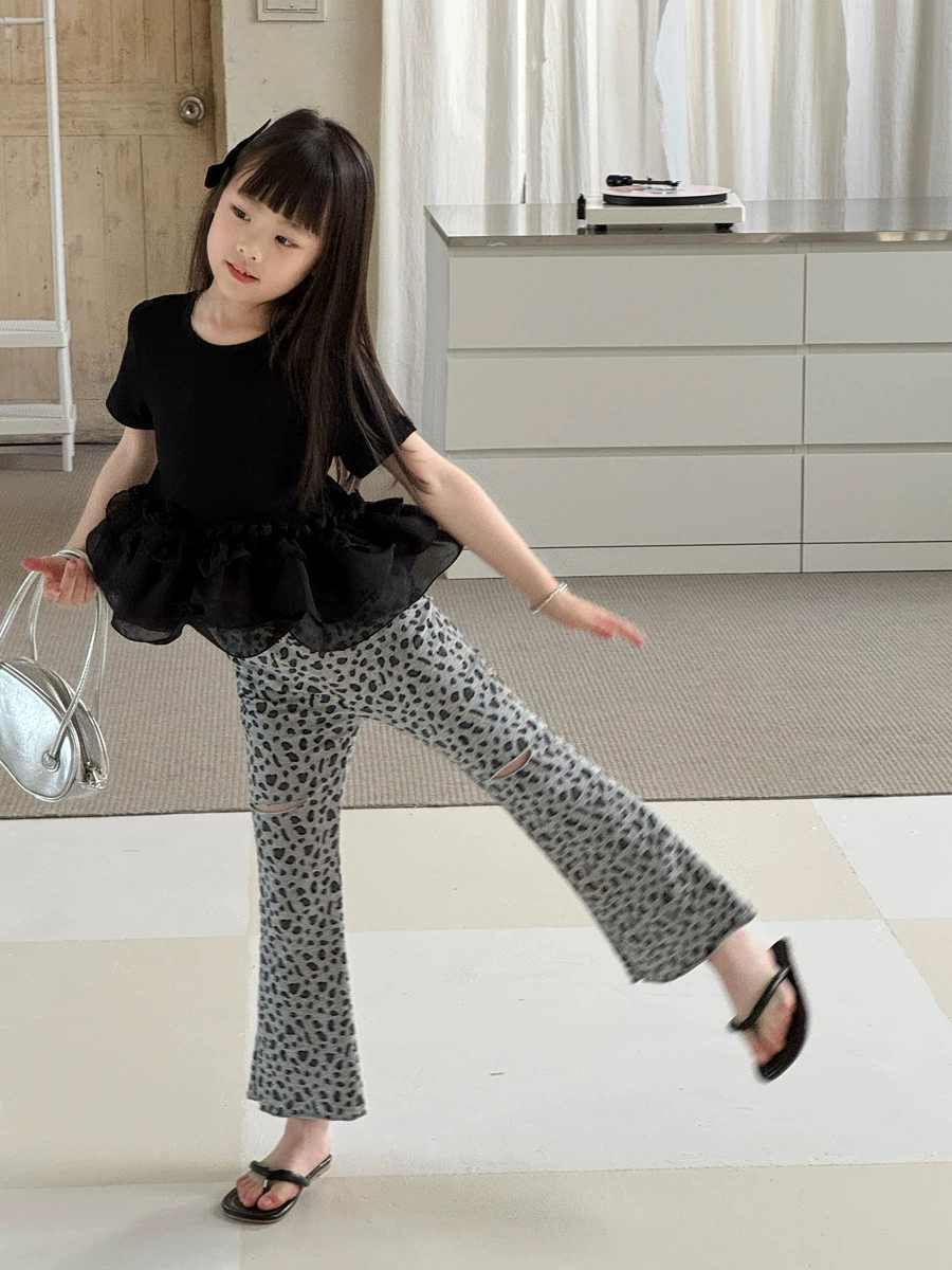 Summer children's thin flared trousers, Korean style