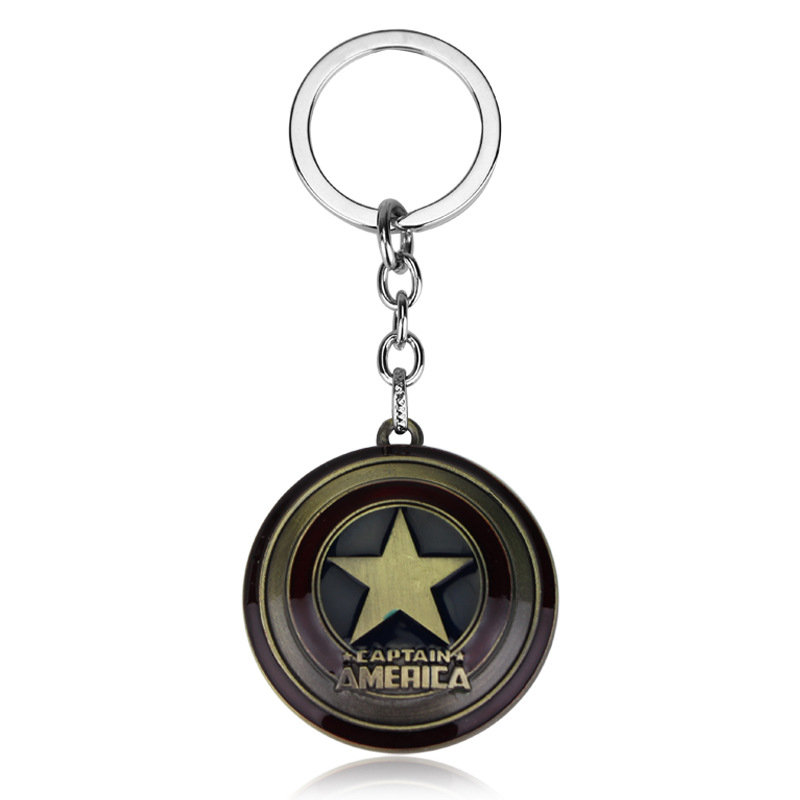 Capitán América Escudo Colgante Keychain Logos Superhéroes Car Keychain Car Keychain Car