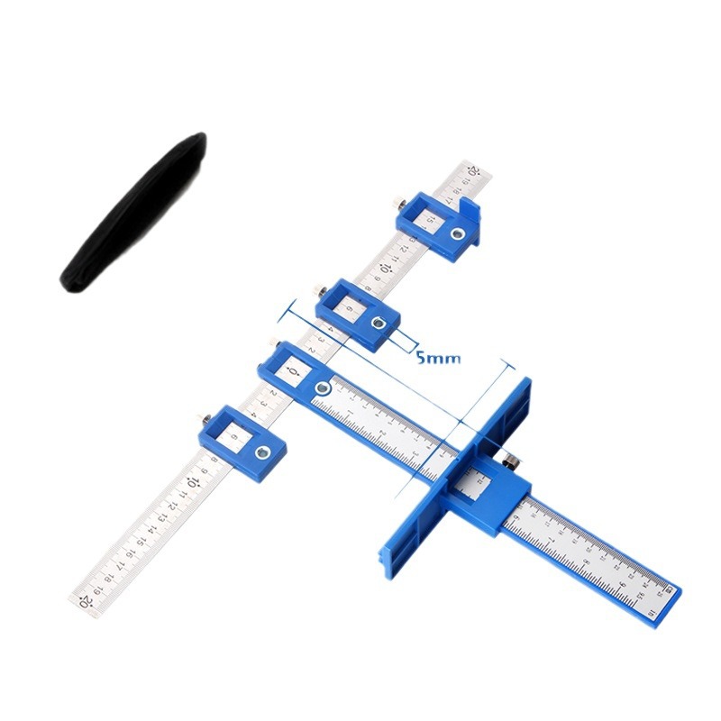 Manual de perforación localizador multifuncional de carpintería instalado cajón de muebles de armario puerta mango de perforación herramienta