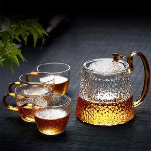 Hammer High Borosilicate Glass Hammer Pot with Filtering Teapot Household Electric Ceramic Stove Pu'er Tea Flower Teapot