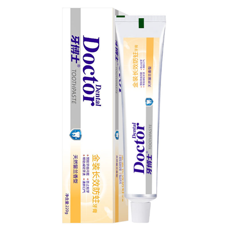 Dr. Tooth Gold Long-lasting Anti-moth Toothpaste 220g Breath Fresh Fluorine Containing Dental Caries to Reduce Dental Plaque