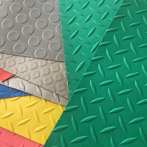 Selling Factory Willow Leaf PVC Copper Coin Pattern Herringbone Oxford Rugs PVC Herringbone Anti-Slip Flooring Film