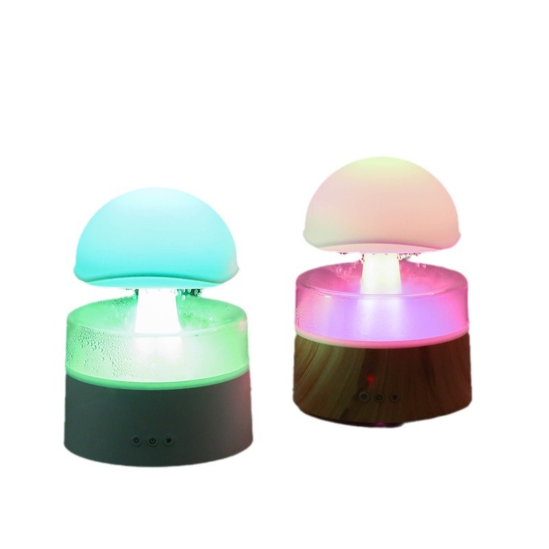 2024 transfronteriza nueva máquina de aromaterapia Raindrop llama lluvia nube humidificador ultrasónico de aire gota de lluvia humidificador