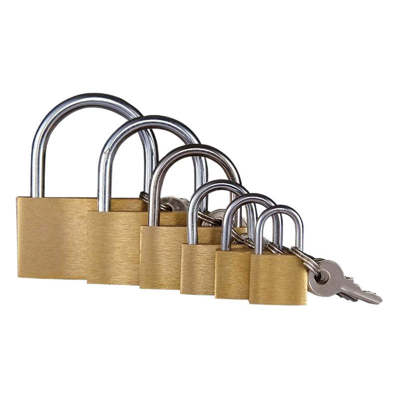 Большой и маленький латунный замок промышленный открытый мешок молния ящик дверь шкафа открытый безопасности оконный замок в наличии бытовой медный замок