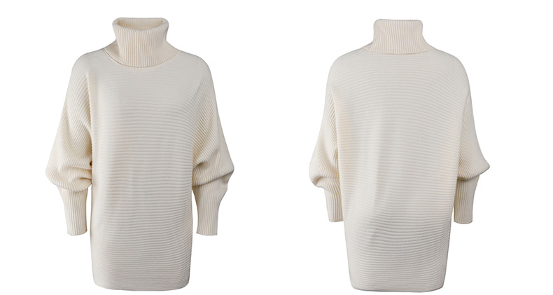 high lapel bat sleeve solid color sweater nihaostyles wholesale clothing NSMMY83338