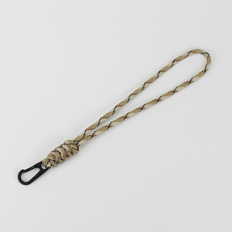 Nueva Tarjeta de cuerda de cuello de cordón multifuncional Teléfono móvil Clave cuerda de muñeca corta cuerda de paraguas tejida a mano anti-perdida