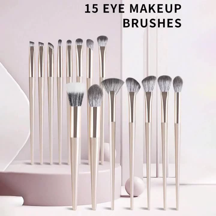 Коричневая профессиональная щетка, румяна для лица, 15 шт, 10 шт, 8 шт