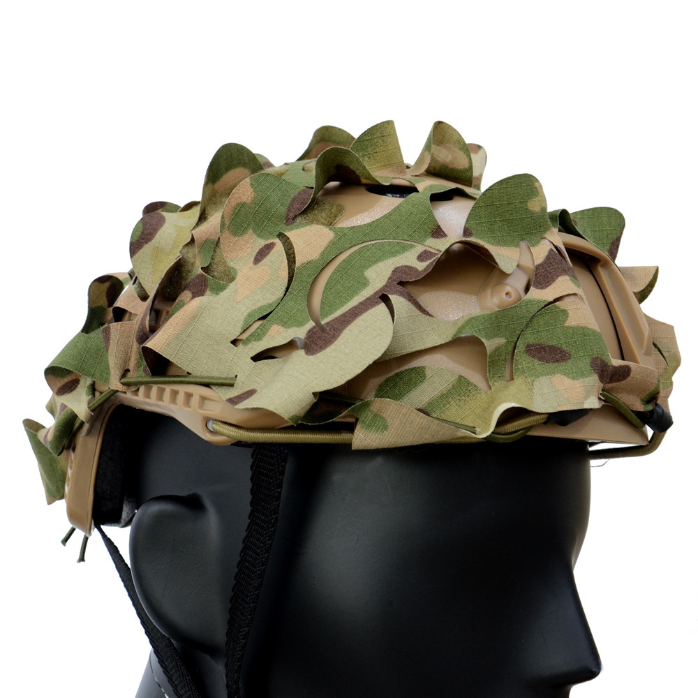 Cubierta de casco rápido casco táctico camuflaje tela corte láser CS campo casco tela 3D camuflaje casco paño