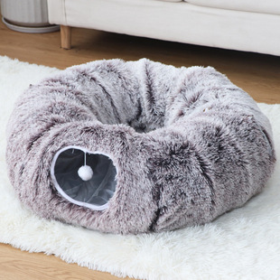 Cat Nest for All Seasons, Enclosed Cat Passage, Winter Warm Cat Nest, Thickeneded Plush Cat Tunnel Pet Toy