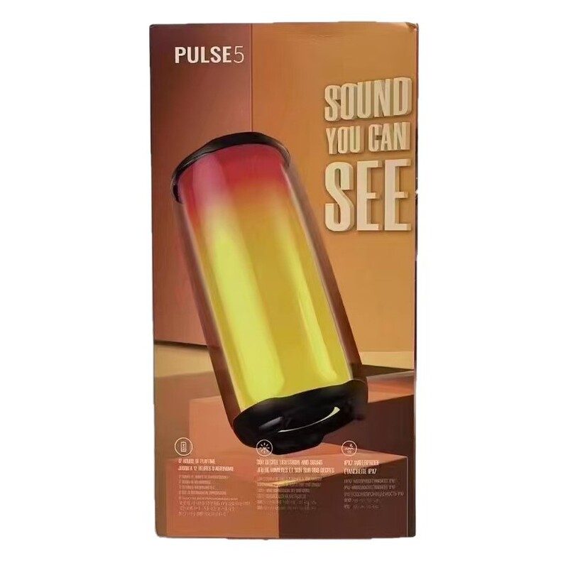 外国貿易に適した PULSE5 音楽パルス 5 フルスクリーン照明効果カラフルなワイヤレス Bluetooth スピーカー低音カード|undefined