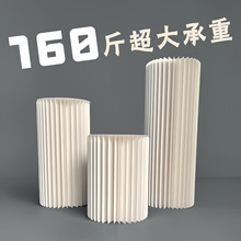婚庆道具折叠甜品台摆件罗马柱路引圆柱立柱婚礼橱窗折纸装饰柱子