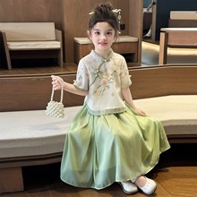 汉服女童古装国风连衣裙2025新款儿童古风唐装公主裙女孩裙子夏季