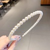 Universal headband from pearl, retro hairpins, hair accessory for face washing, Korean style, simple and elegant design, internet celebrity, wholesale