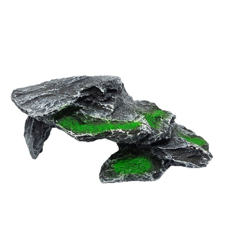 Las mascotas trepadoras evitan los agujeros, evitan los agujeros, trepan a la plataforma, secan la parte posterior, la tortuga, las artesanías de resina decoran la pecera, el paisaje del acuario