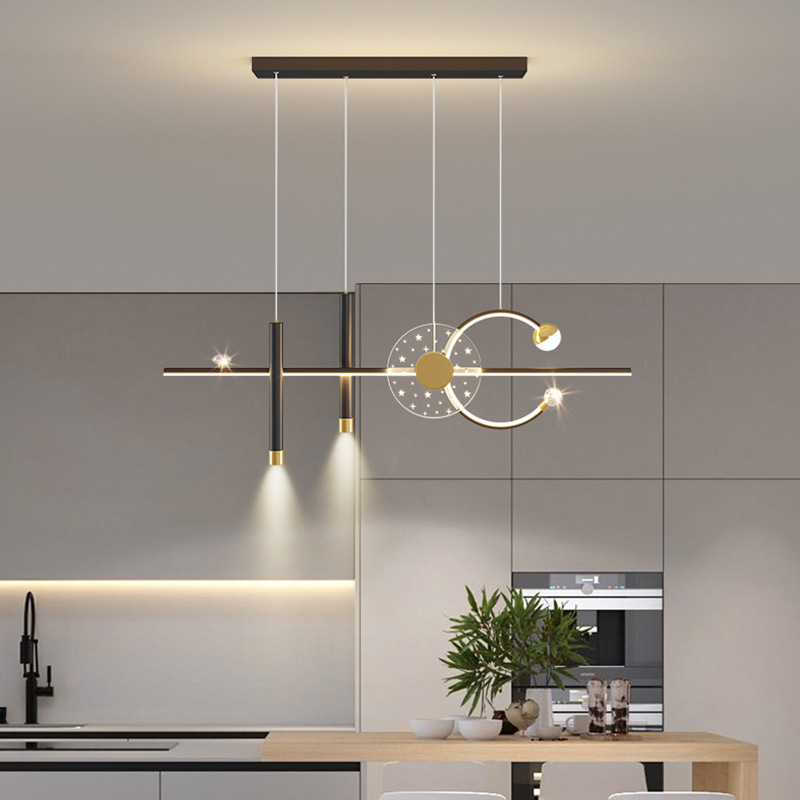 Nuevo tipo de lámpara de restaurante simple lámpara de restaurante minimalista moderna lámpara de bar nórdica lámpara de restaurante lámpara de lámpara creativa lámpara de lámpara larga