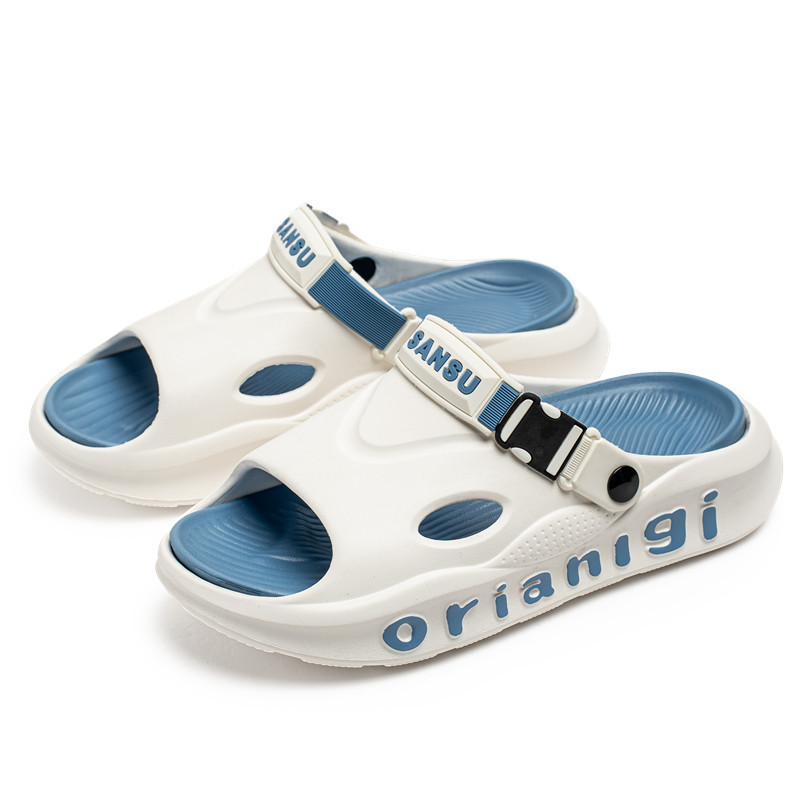 2025 verano nuevos zapatos con agujeros, sandalias y zapatillas casuales al aire libre de gran tamaño, zapatos de playa coreanos, sandalias de mierda