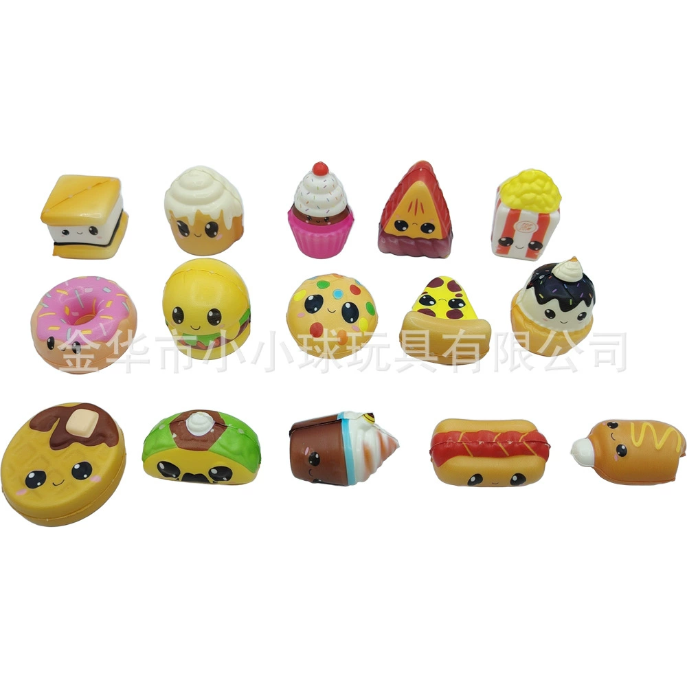 Трансграничные Amazon PU Новые продукты 15 Сжатие медленного отскока Детская декомпрессия щепотка Маленькие игрушки Симулятор Десерт