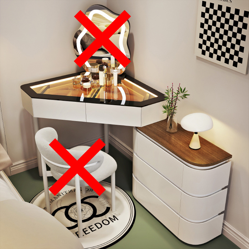 화이트 60cm 화장대 + 수납장 ♜⚑