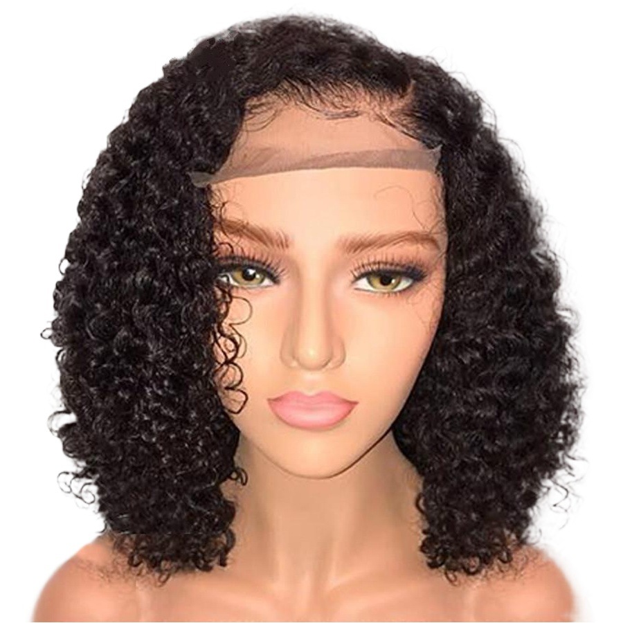 Amazon nuevo frente de fibra química Peluca de encaje pelo europeo y americano Peluca de las mujeres corto Pelo Rizado Peluca de fibra química Peluca de encaje