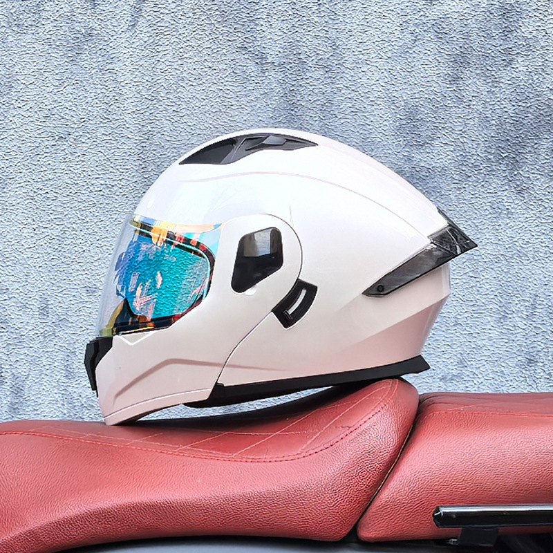 Orz 小型シェルヘルメット オープンフェイスヘルメット オートバイヘルメット オートバイ ダブルレンズ 男女兼用 オールシーズン オートバイ クルーザーヘルメット L|undefined