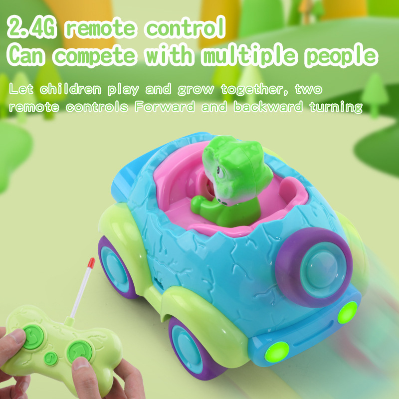 Dinosaurios transfronterizos dibujos animados juguetes de luces Aliexpress coche de acrobacias para niños modelo de coche unicornio coche de control remoto