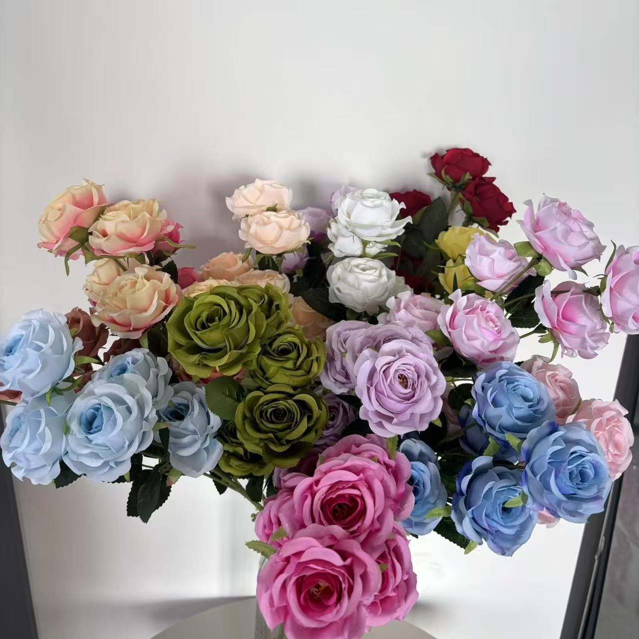 인공 장미 꽃다발, 가정 및 웨딩 장식, 인공 꽃 도매