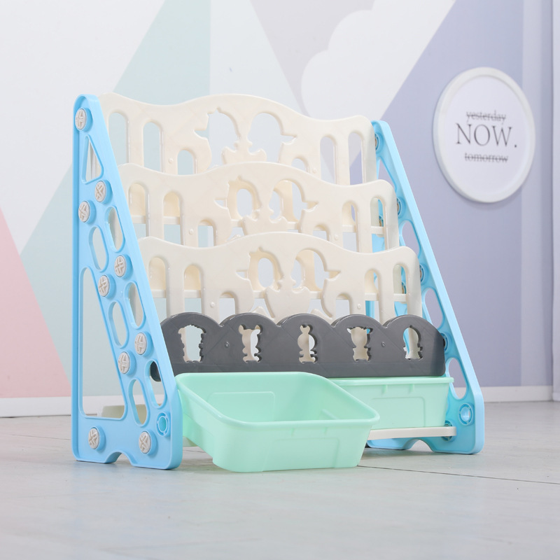 Estantería de juguete para bebés para niños estantería de libros de fotos de acabado de piso para niños gabinete de almacenamiento grande multicapa para bebés
