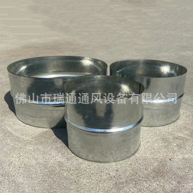广东厂家现货除尘排风管道直通内接驳圈接头 镀锌螺旋风管配件