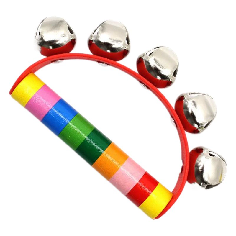 Деревянная полукруглая погремушка детская ручная погремушка развивающие забавные игрушки детские учебные пособия для раннего образования оптом