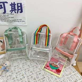 Internet celebrity jelly transparent schoolbag ins style spring, summer, autumn and winter backpack PVC beach waterproof swimming student backpack